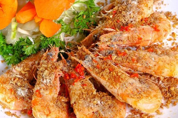 Món tôm rang muối kèm nước mắm truyền thống Phan Thiết 1 Mon Tom Rang Muoi