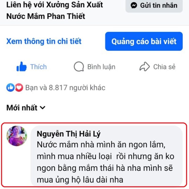 PHẢN HỒI KHÁCH HÀNG 24 Nước mắm truyền thống phan thiết