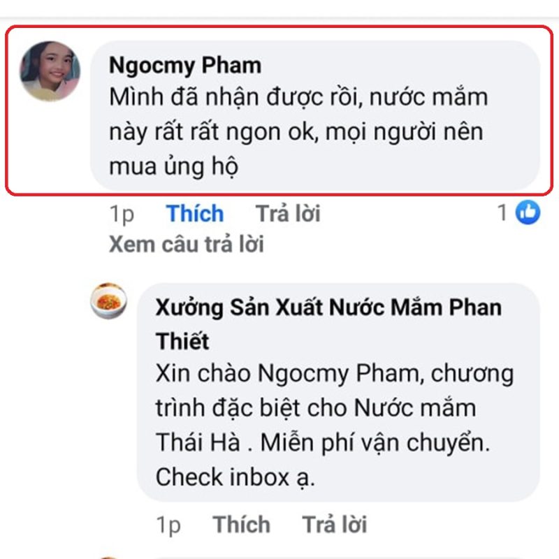 PHẢN HỒI KHÁCH HÀNG 27 Nước mắm truyền thống phan thiết