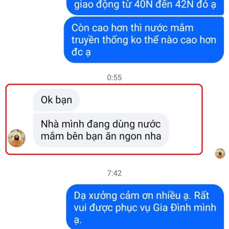 PHẢN HỒI KHÁCH HÀNG 30 Nước mắm truyền thống phan thiết