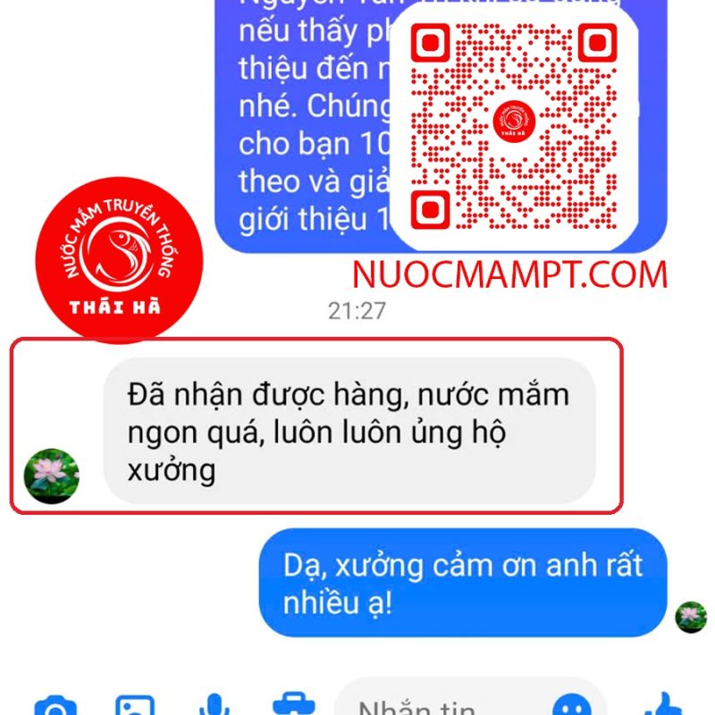 PHẢN HỒI KHÁCH HÀNG 50 Nước mắm truyền thống phan thiết